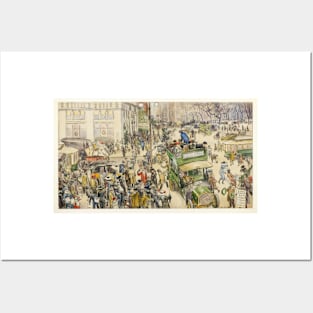 Christmas Shoppers By William James Glackens Digitally Enhanced Posters and Art